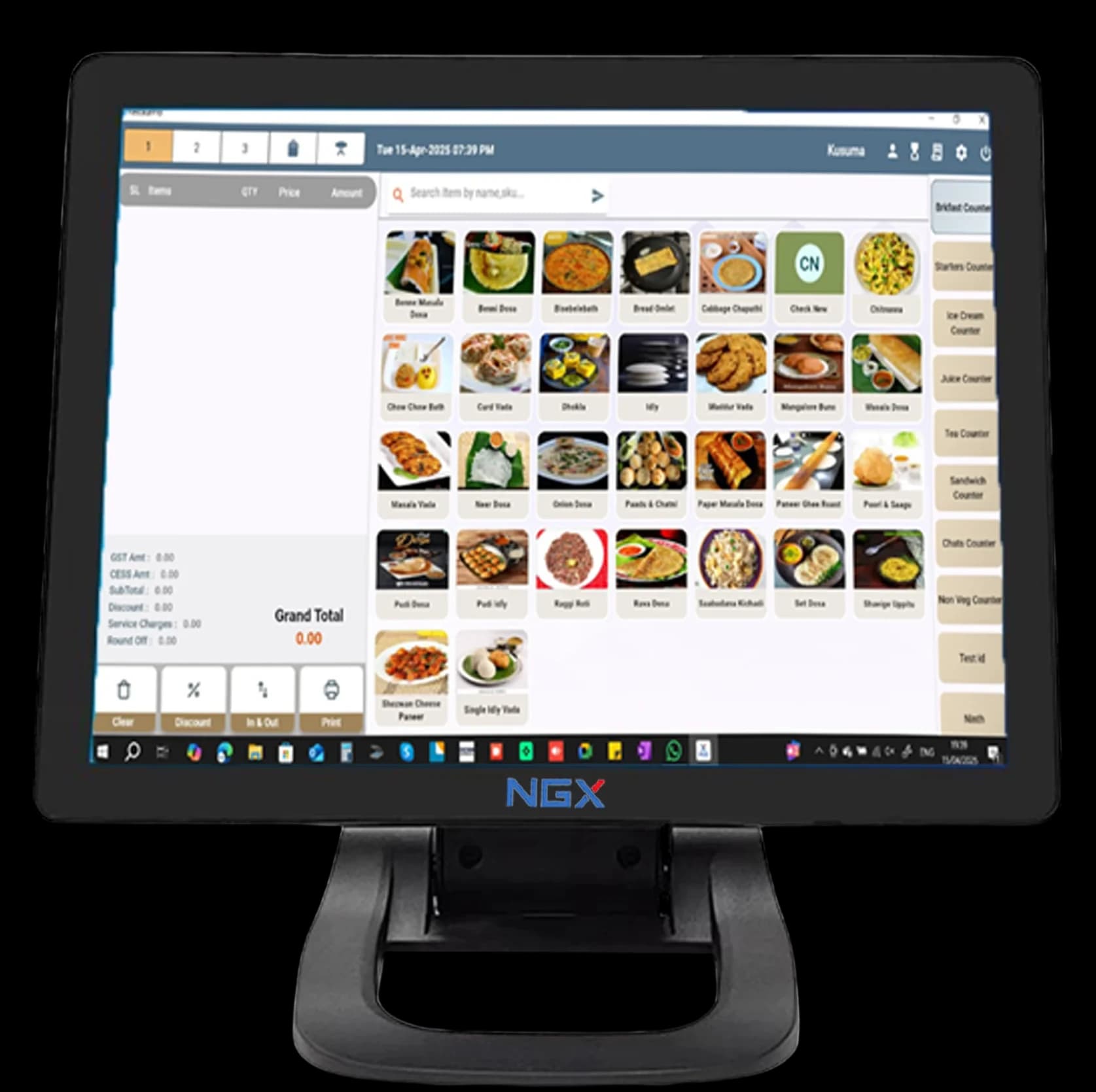 NGX Windows Touch POS terminal with 15.6-inch touchscreen